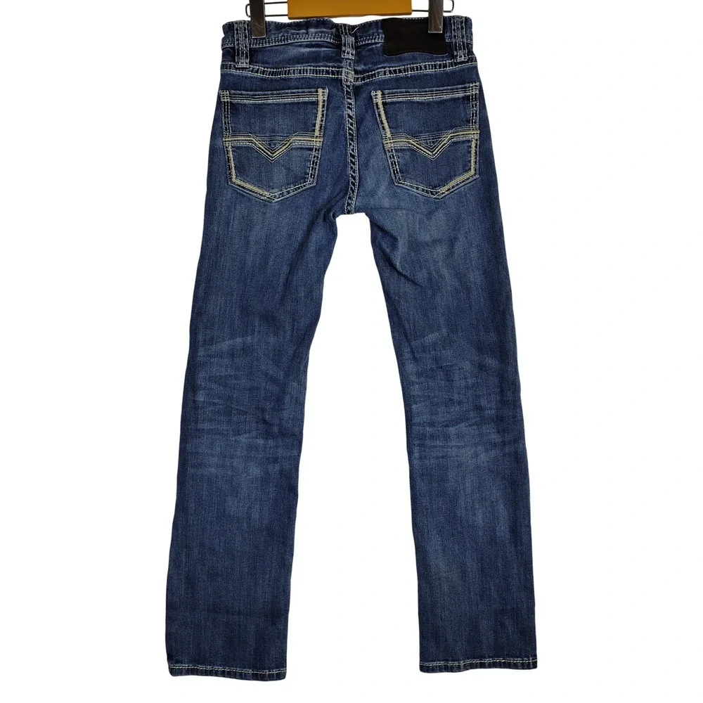 Rock and Roll Denim Revolver Straight Slim Leg Blue Jeans 29x30 Mens